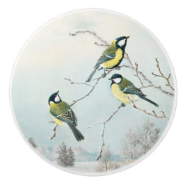 Schattigee vogeltjes van Matti Karppanen, Birds Ar Keramische Knop