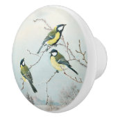 Schattigee vogeltjes van Matti Karppanen, Birds Ar Keramische Knop (Rechts)