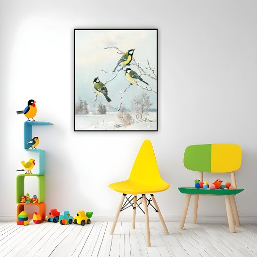 Schattigee vogeltjes van Matti Karppanen, Birds Ar Poster