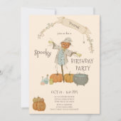 Schattigee  vogelverschrikker Halloween bash Verja Kaart (Voorkant)