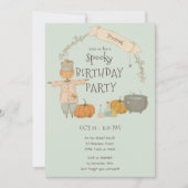 Schattigee  vogelverschrikker Halloween bash Verja Kaart (Voorkant)