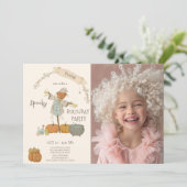 Schattigee  vogelverschrikker Halloween bash Verja Kaart (Staand voorkant)