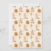 Schattigee  vogelverschrikker Halloween bash Verja Kaart (Achterkant)