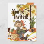 Schattigee vogelverschrikker herfstverjaardagsuitn kaart (Voorkant / Achterkant)