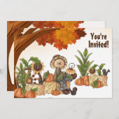 Schattigee vogelverschrikker herfstverjaardagsuitn kaart (Voorkant / Achterkant)