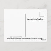 Schattigee volkskunst kerst sneeuwpop briefkaart (Achterkant)