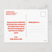 Schattigee volkskunst peperkoek en gebladerte kers feestdagenkaart (Achterkant)