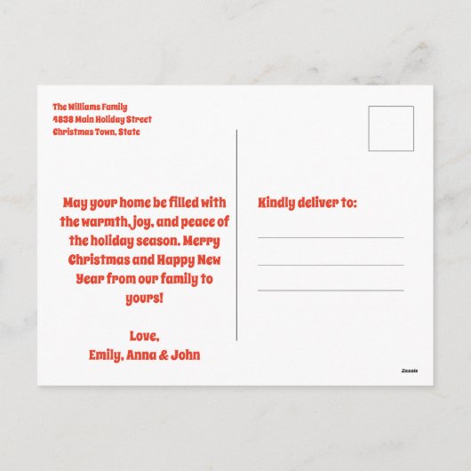 Schattigee volkskunst peperkoek en gebladerte kers feestdagenkaart (Achterkant)