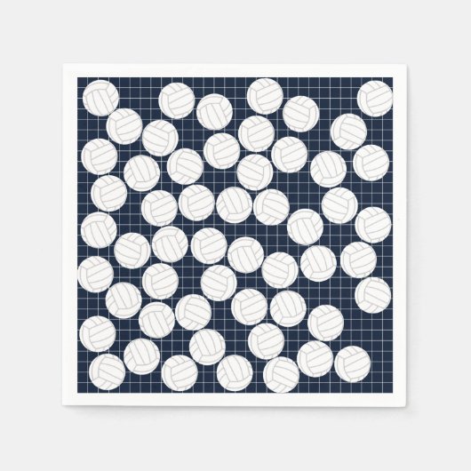 Schattigee volleybal papieren servetten (Voorkant)