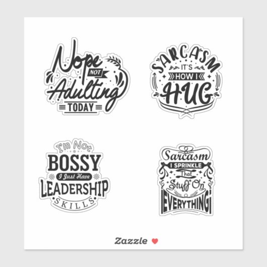 Schattigee volwassene grappig sticker (Vel)