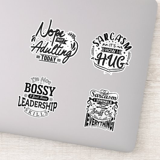 Schattigee volwassene grappig sticker (Detail)