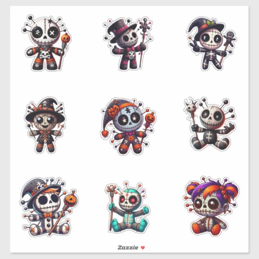 Schattigee Voodoo Doll Stickers (Vel)