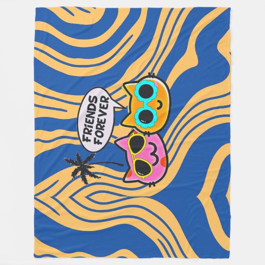 Schattigee voorzichtige katten fleece deken! (Voorkant)