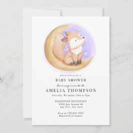 Schattigee vos | Dieren Baby shower Kaart