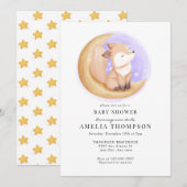 Schattigee vos | Dieren Baby shower Kaart (Voorkant / Achterkant)