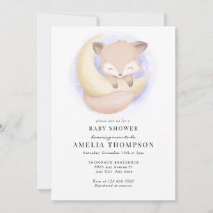 Schattigee vos   Dieren Baby shower Kaart
