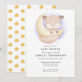 Schattigee vos | Dieren Baby shower Kaart (Voorkant / Achterkant)