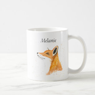 Schattigee Vos dierlijke waterverf bos wilde diere Koffiemok
