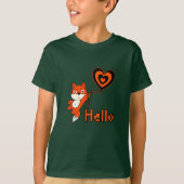 Schattigee vos en hart t-shirt (Voorkant)