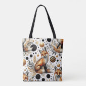 Schattigee vos en Stippen naadloos Tote Bag (Achterkant)