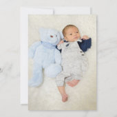  Schattigee Vos Foto Blad Bloemen Baby Geboorte Aankondiging (Achterkant)