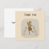 Schattigee vos illustratie dank u kaart (Voorkant / Achterkant)