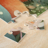 Schattigee vos in het betoverde bos legpuzzel (Zijkant)