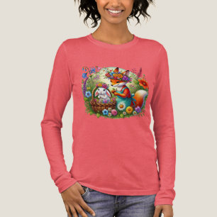 Schattigee vos konijnenliefhebbers Tri-Blend shirt