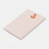 Schattigee vos met bloem post-it® notes (Schuin)