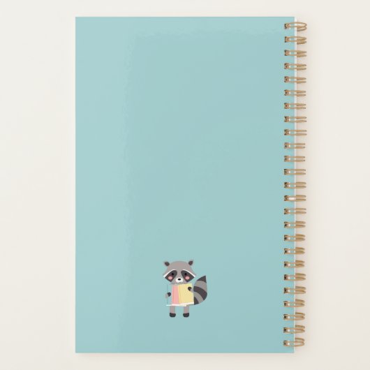 Schattigee vos met boeken Planner (Achterkant)