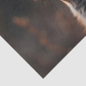 Schattigee vos met een vlinder op zijn neus tissuepapier (Detail)