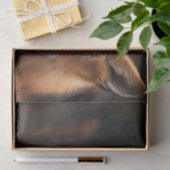 Schattigee vos met een vlinder op zijn neus tissuepapier (Geschenk)