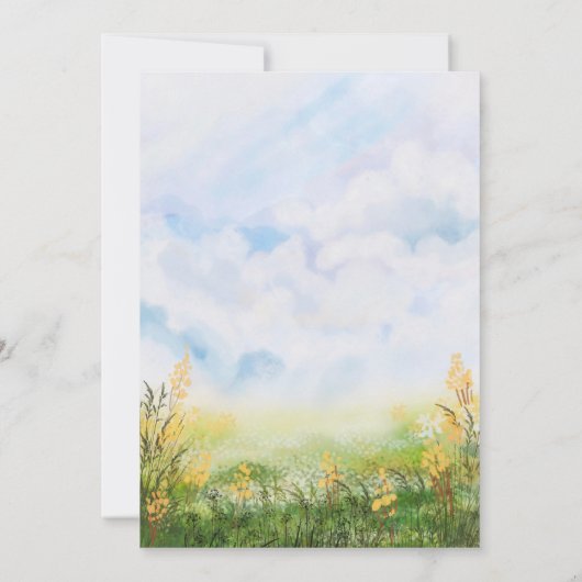 Schattigee vos op een baby shower kaart (Achterkant)