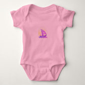 Schattigee Vos op een Boat Baby Bodysuit - Nautisc (Voorkant)