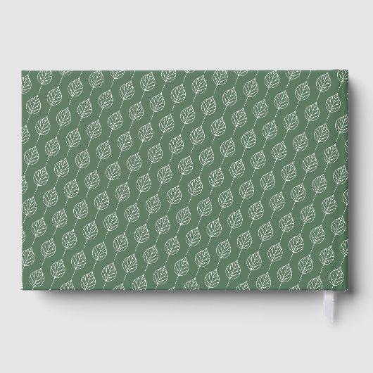 Schattigee vos slaapt in bladeren Baby doop Gastenboek (Achterkant)