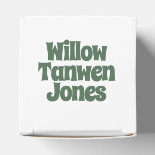 Schattigee vos slaapt in bladeren Baby shower Bedankdoosjes (Bovenkant)