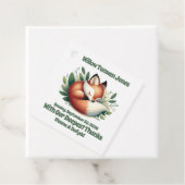 Schattigee vos slaapt in bladeren Baby shower Bedankjes Labels (In situ)