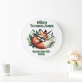 Schattigee vos slaapt in bladeren kwekerij grote klok (Huis)