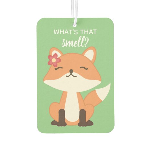 Schattigee vos snuiven de lucht luchtverfrisser (Achterkant)