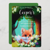 Schattigee vos tekenen boslanddieren bos vrienden (Voorkant / Achterkant)