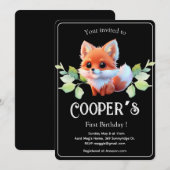 Schattigee vos tekenen boslanddieren bos vrienden kaart (Voorkant / Achterkant)