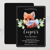 Schattigee vos tekenen boslanddieren bos vrienden kaart (Voorkant / Achterkant)