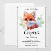 Schattigee vos tekenen boslanddieren bos vrienden kaart (Voorkant / Achterkant)