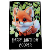 Schattigee vos tekenen boslanddieren bos vrienden medium cadeauzakje (Voorkant)