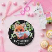 Schattigee vos tekenen boslanddieren bos vrienden papieren bordje (Feest)