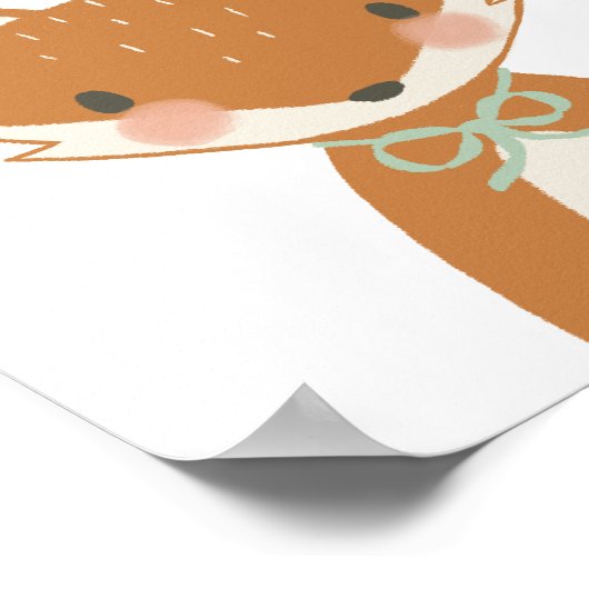 Schattigee vos wees dapper Kinder Poster (Hoek)