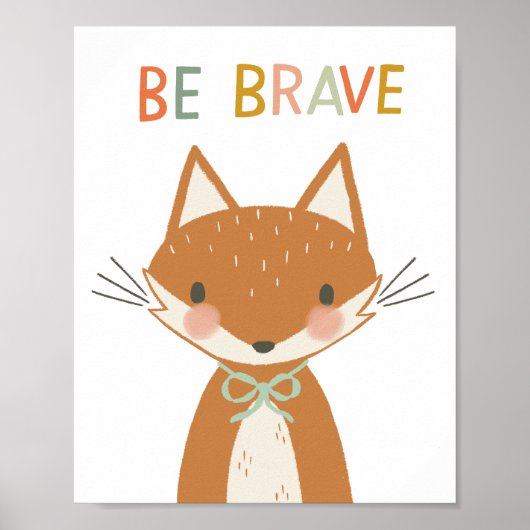 Schattigee vos wees dapper Kinder Poster (Voorkant)