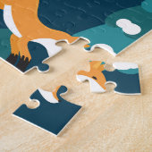 Schattigee vossen: charmante  naadloos legpuzzel (Zijkant)