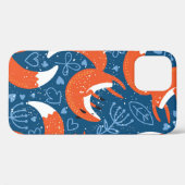 Schattigee vossen: dierenpatroon Case-Mate iPhone case (Achterkant (horizontaal))