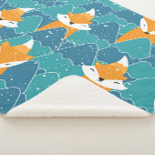 Schattigee vossen illustratie sherpa deken (3/4)